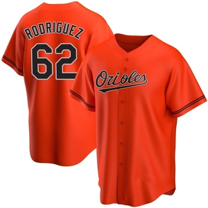 Men's Johnathan Rodriguez Baltimore Orioles Replica Orange Alternate Jersey