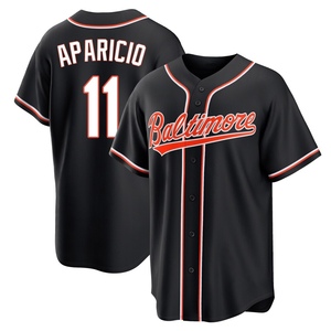 Men's Luis Aparicio Baltimore Orioles Replica Black Fashion Out Jersey