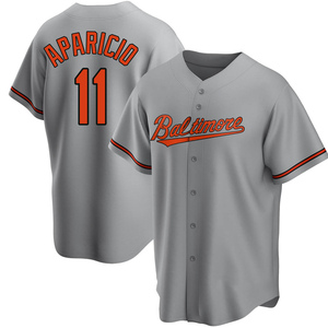 Men's Luis Aparicio Baltimore Orioles Replica Gray Road Jersey