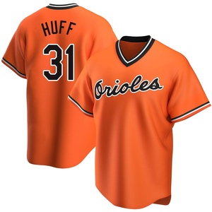 Men's Sam Huff Baltimore Orioles Replica Orange Alternate Cooperstown Collection Jersey