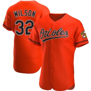 Men's Weston Wilson Baltimore Orioles Authentic Orange Alternate Jersey