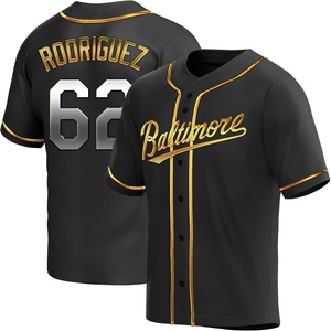 Youth Johnathan Rodriguez Baltimore Orioles Replica Black Golden Alternate Jersey