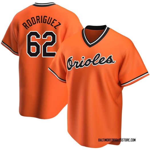 Youth Johnathan Rodriguez Baltimore Orioles Replica Orange Alternate Cooperstown Collection Jersey