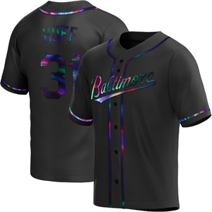 Youth Sam Huff Baltimore Orioles Replica Black Holographic Alternate Jersey