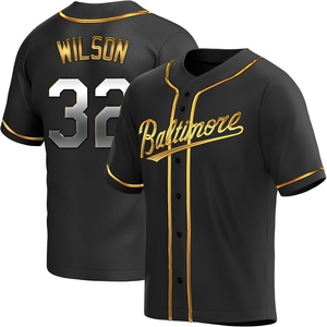 Youth Weston Wilson Baltimore Orioles Replica Black Golden Alternate Jersey