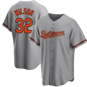 Youth Weston Wilson Baltimore Orioles Replica Gray Road Jersey